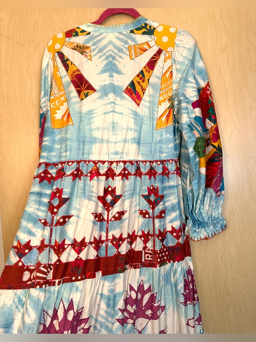 FARM Rio Multi‑Color Floral Tie‑Dye Maxi Dress - Picture 10 of 14